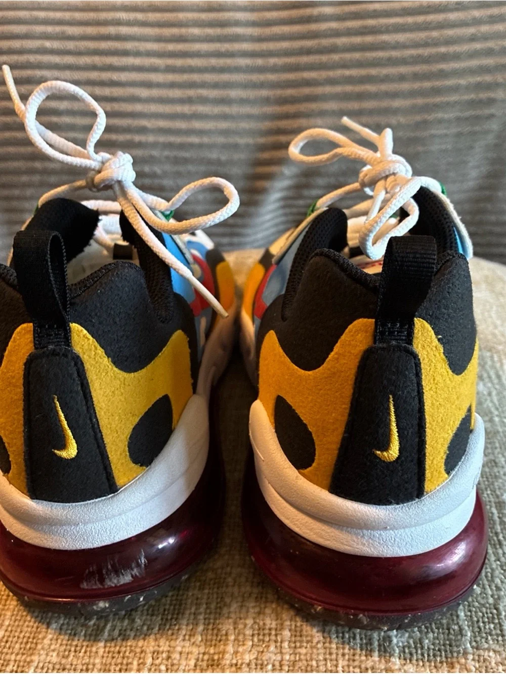 Nike Kids Multicolor Sneakers with Green and Black Accents